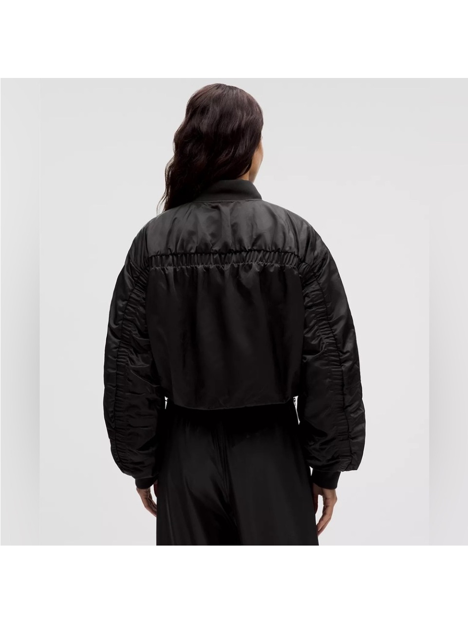 Lululemon Insulated Ruched Cropped Bomber Jacket